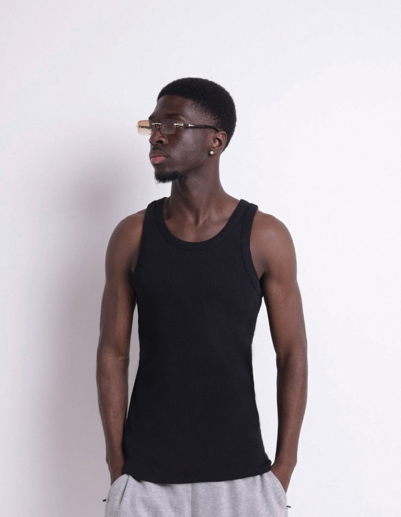 Relaxed Black Vest