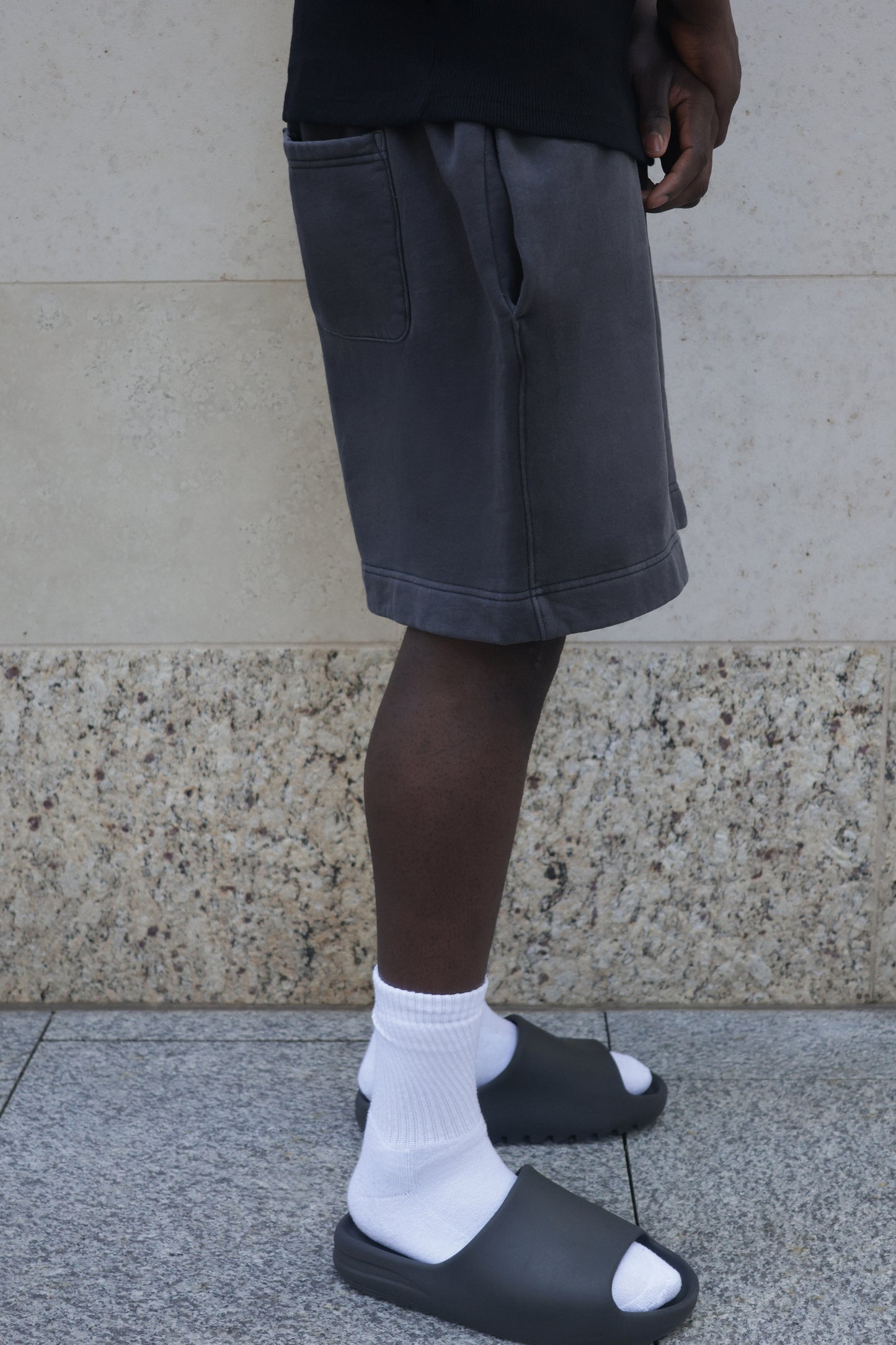 Faded Black Shorts