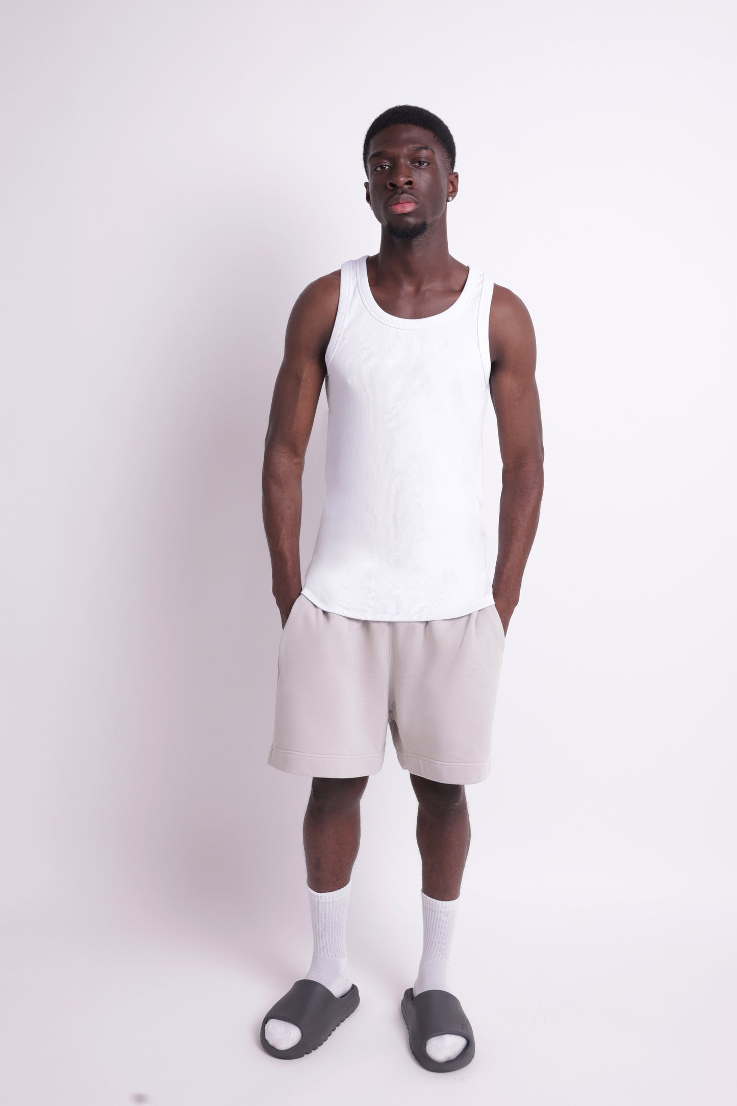 Relaxed White Vest