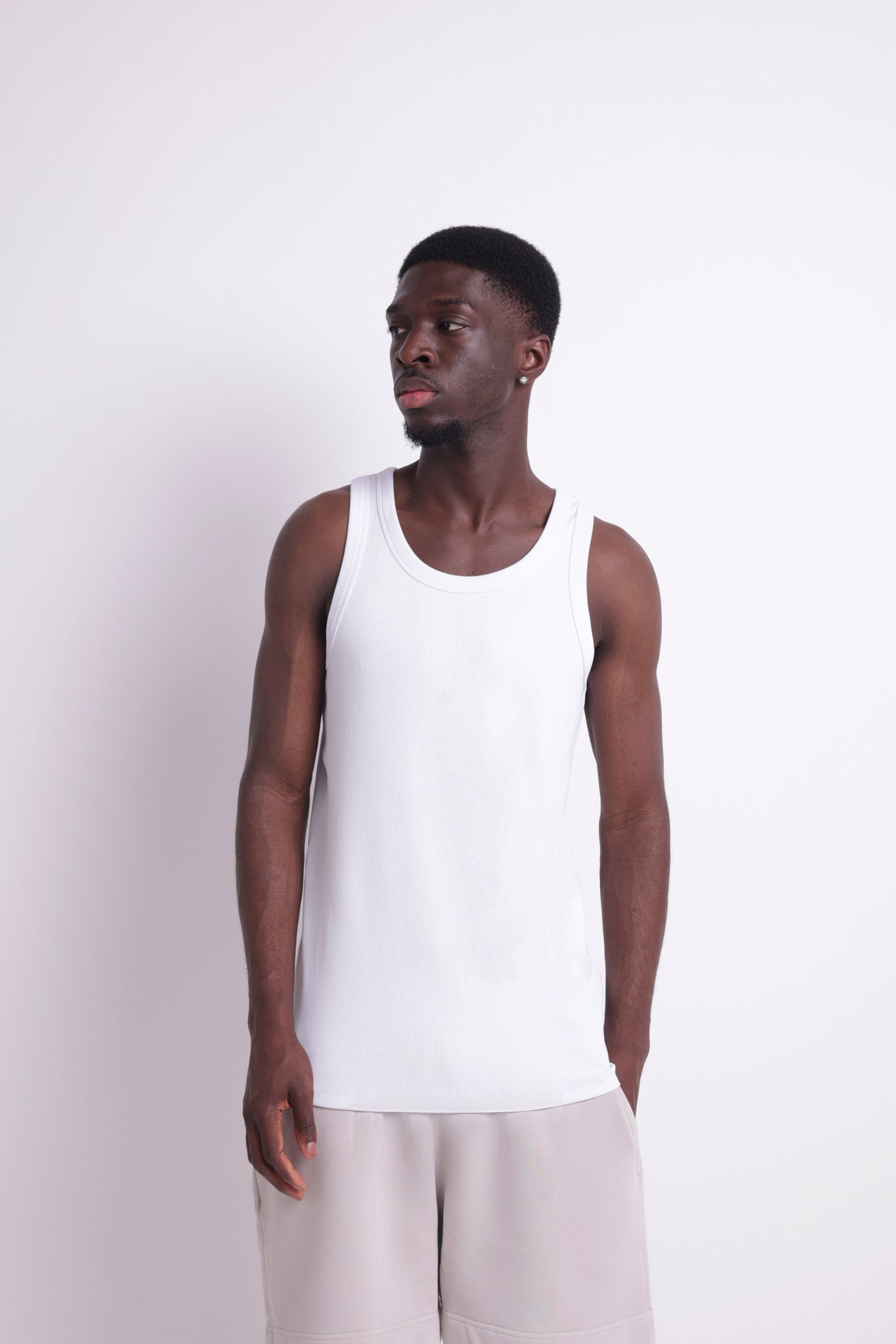 Relaxed White Vest