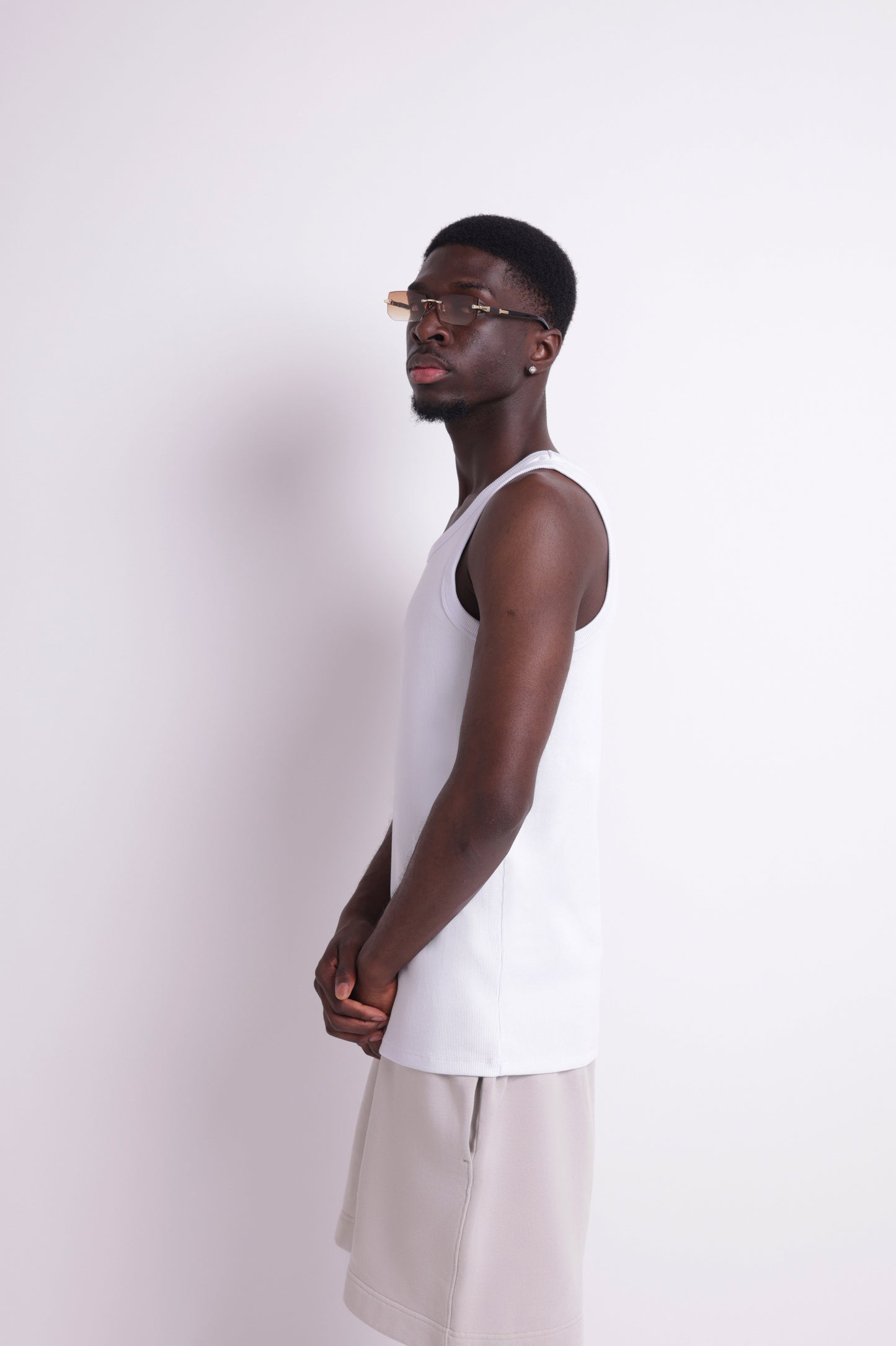 Relaxed White Vest
