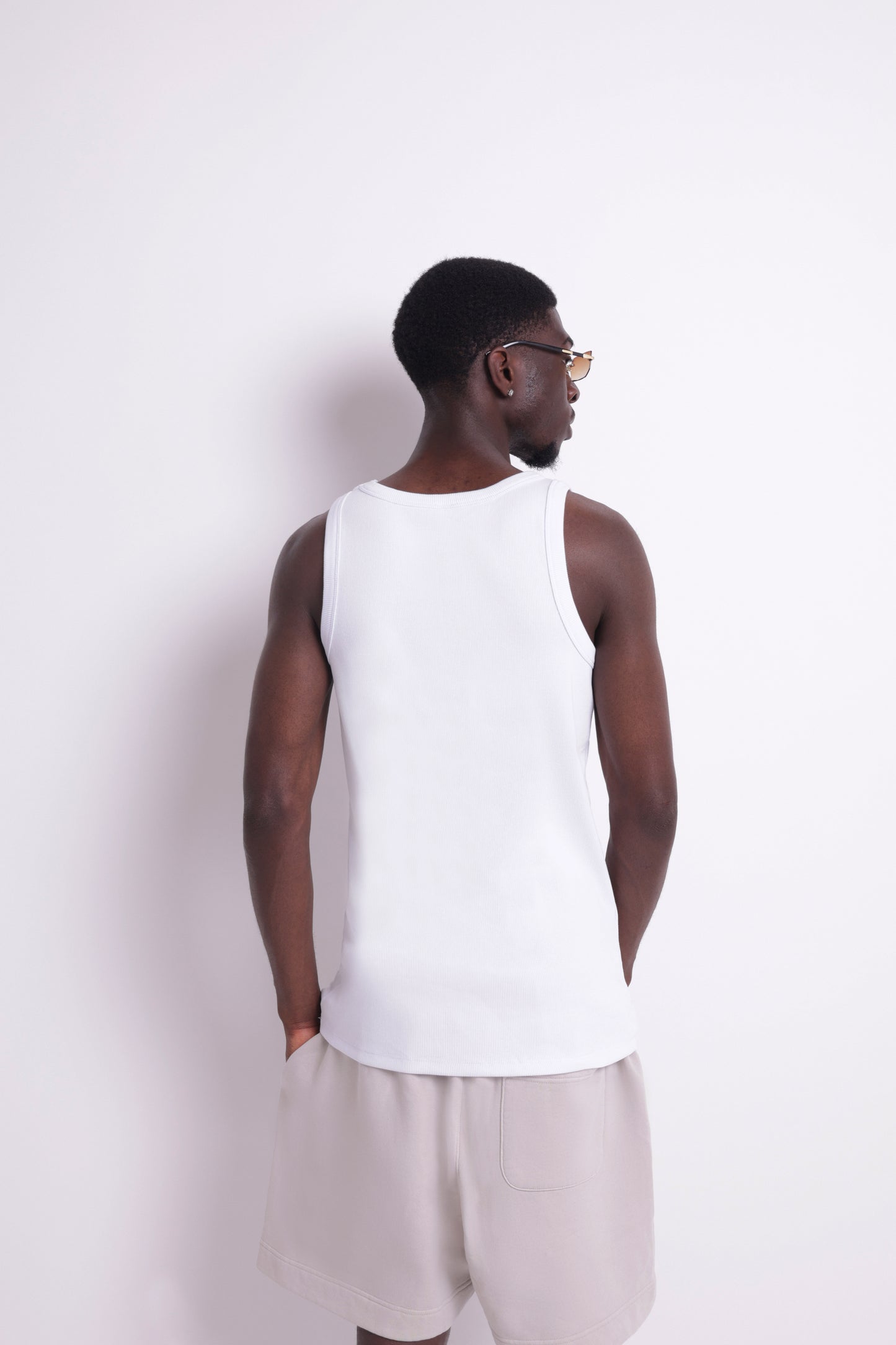 Relaxed White Vest