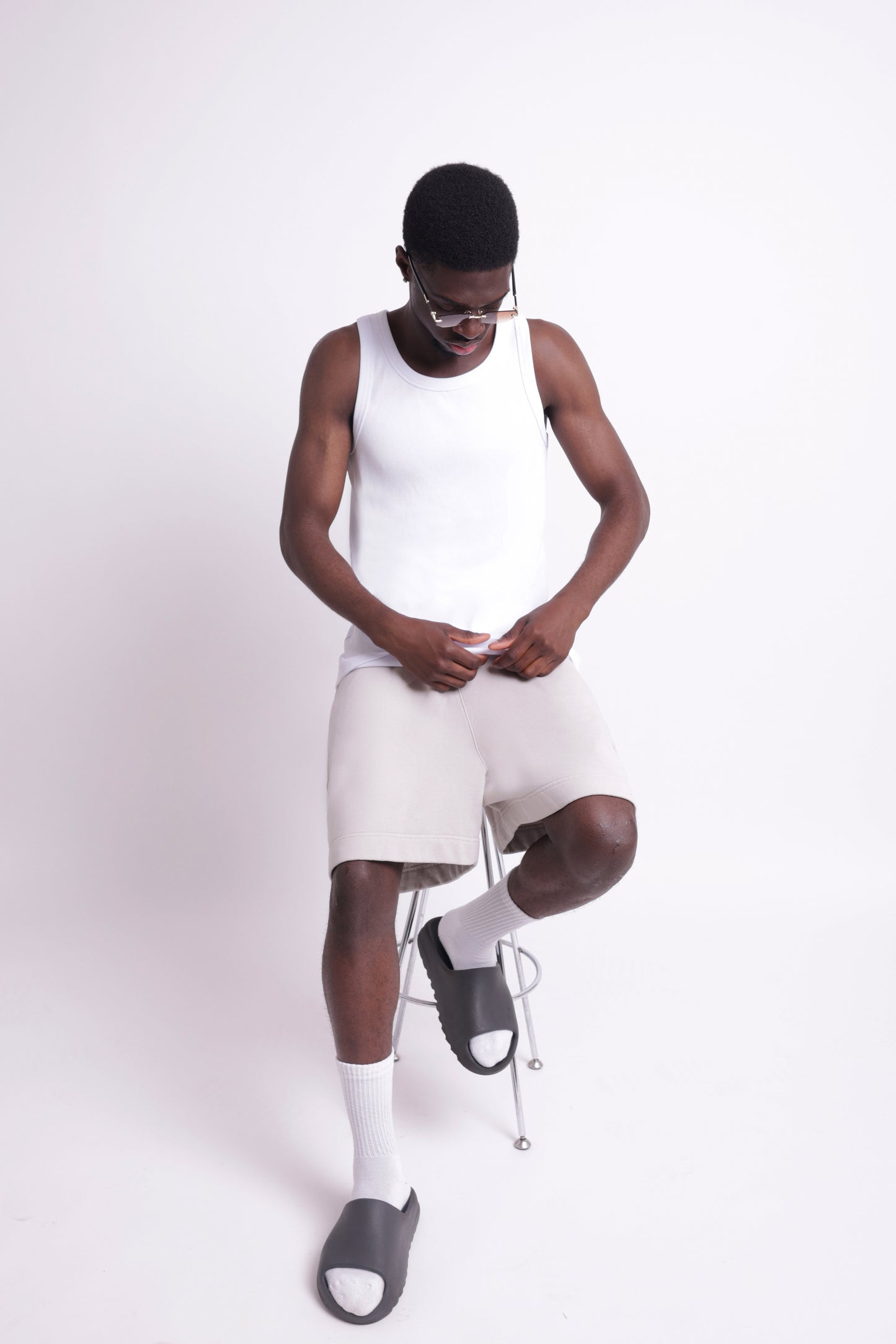 Relaxed White Vest