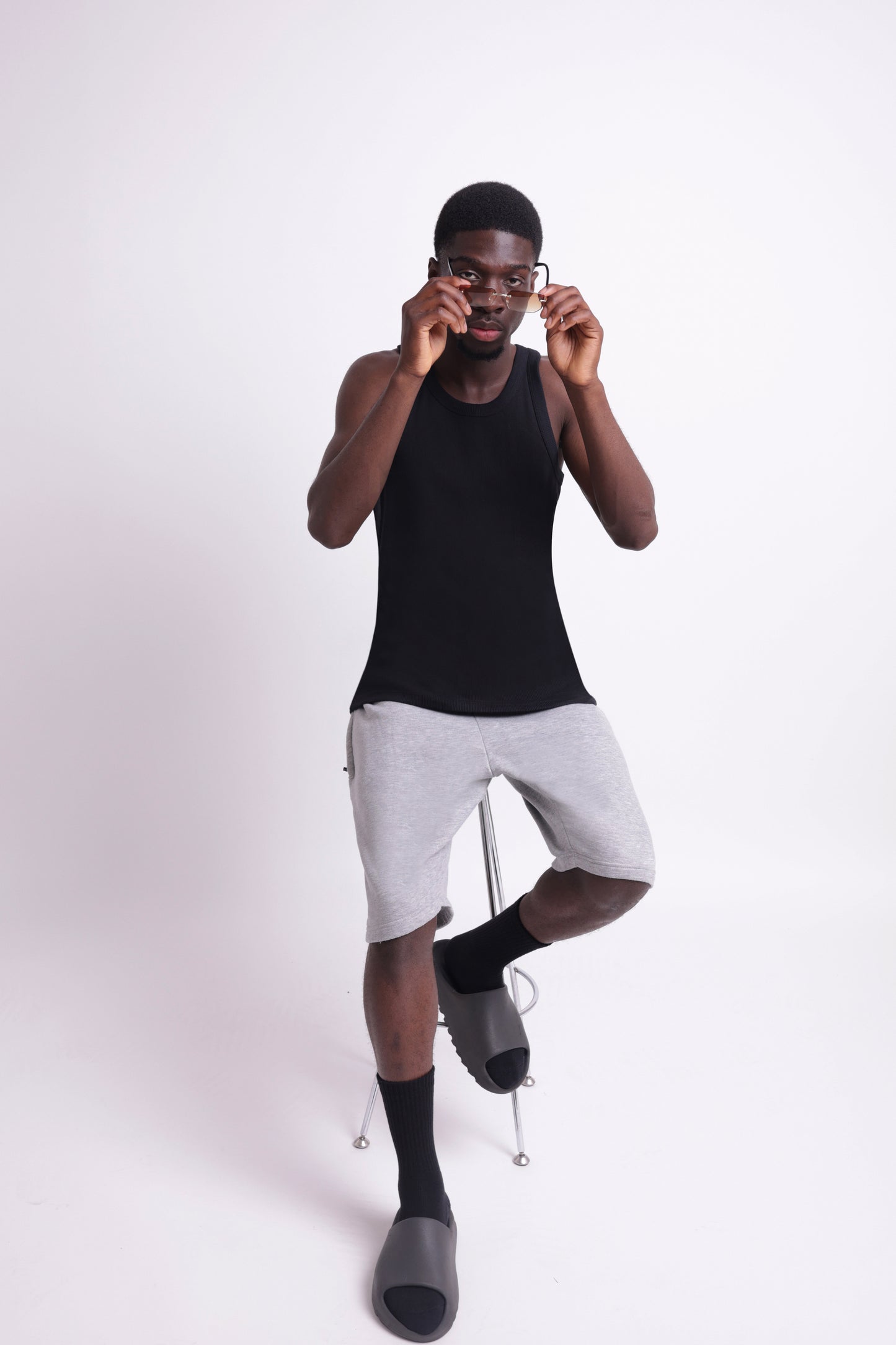 Relaxed Black Vest