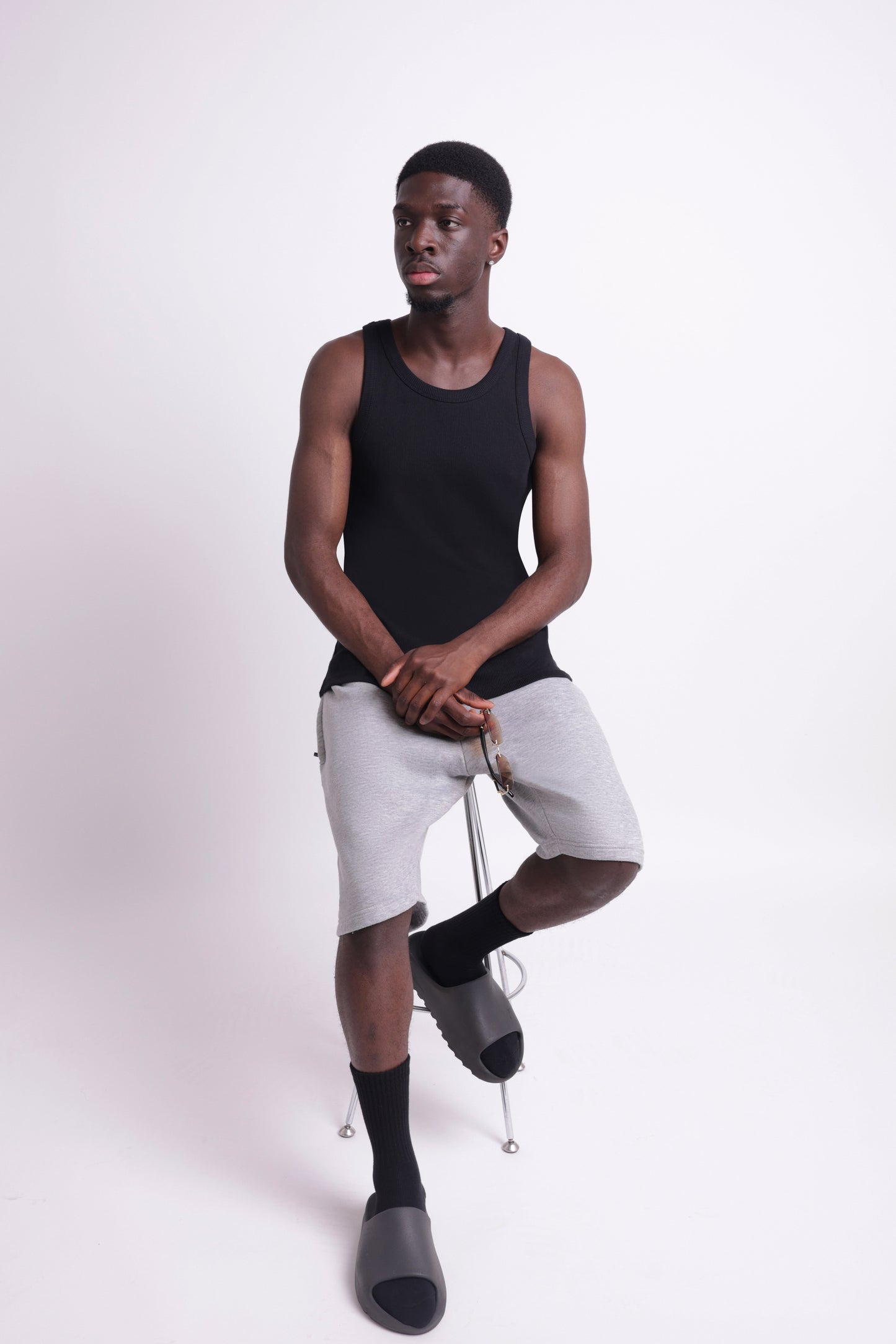 Relaxed Black Vest